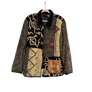 [Vintage] Market Chico’s Textured Patchwork Jacket - Size 4 (XL)